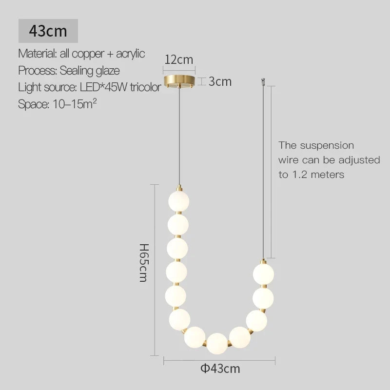 lustre français moderne en cuivre design bar lumière mode duplex simple