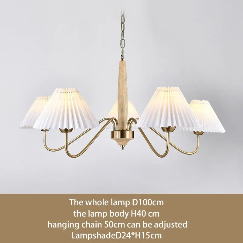 lustre élégant en bois pour cuisine et îlot luminaire suspension
