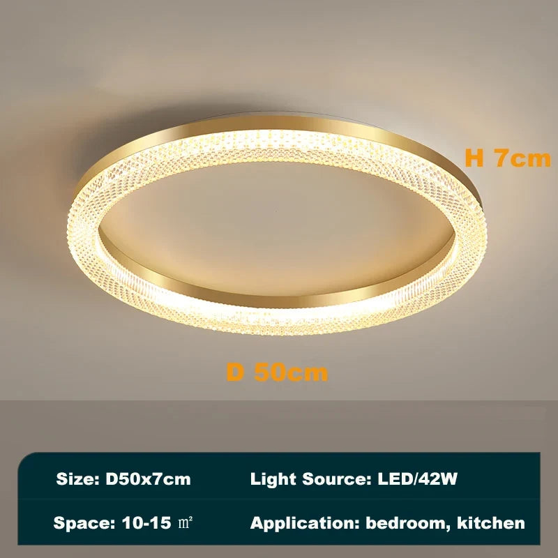 lustre led anneau plafonnier décoration maison luminaire