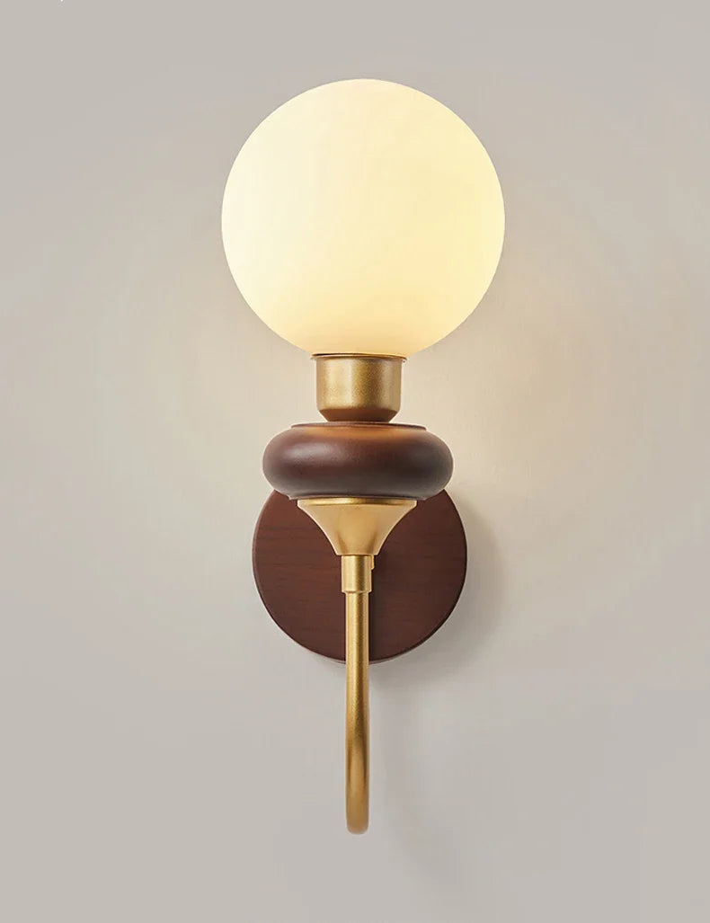 applique murale en bois avec verre japonais et anti lumière bleue