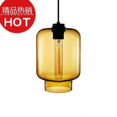 lustre suspendu moderne en verre transparent design élégant