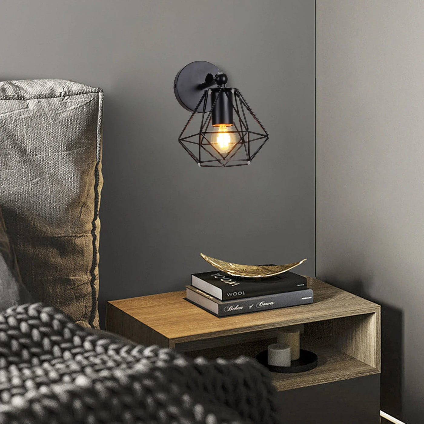 applique murale vintage cage loft industriel led éclairage intérieur