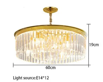 lustre en cristal suspendu pour éclairage intérieur design élégant