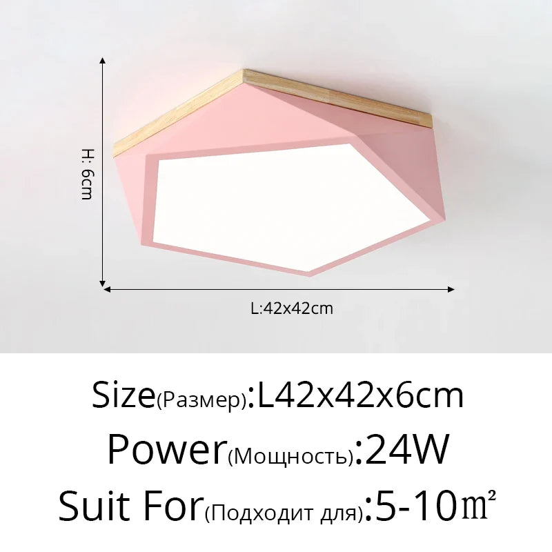 plafonniers led géométriques simples et modernes pour éclairage