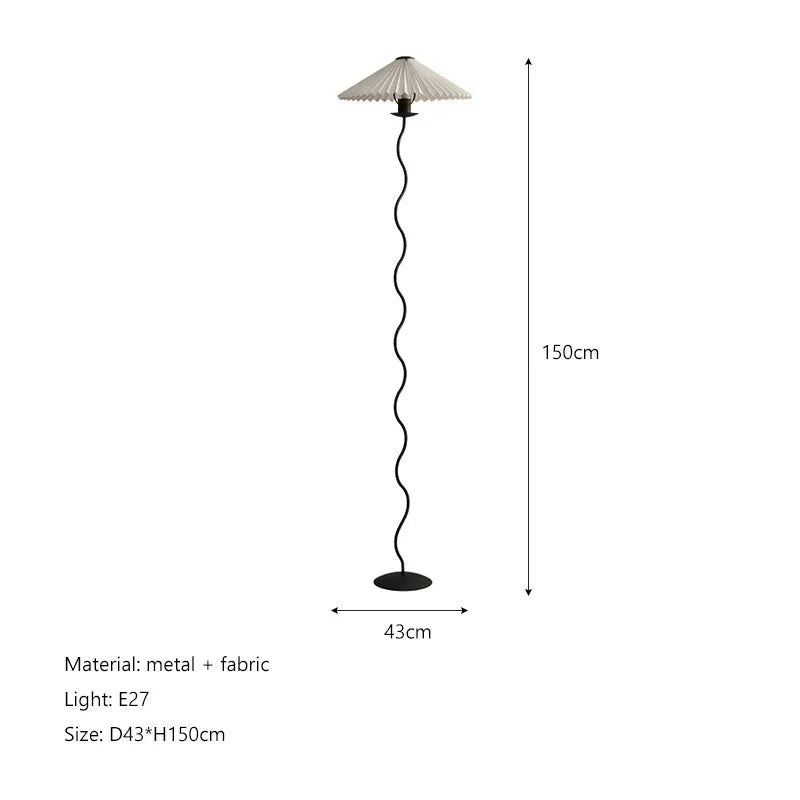 lampadaire en tissu plissé nordique décoration artisanale pour la maison