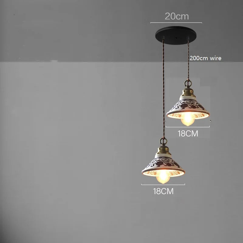 Suspension led en céramique moderne simple