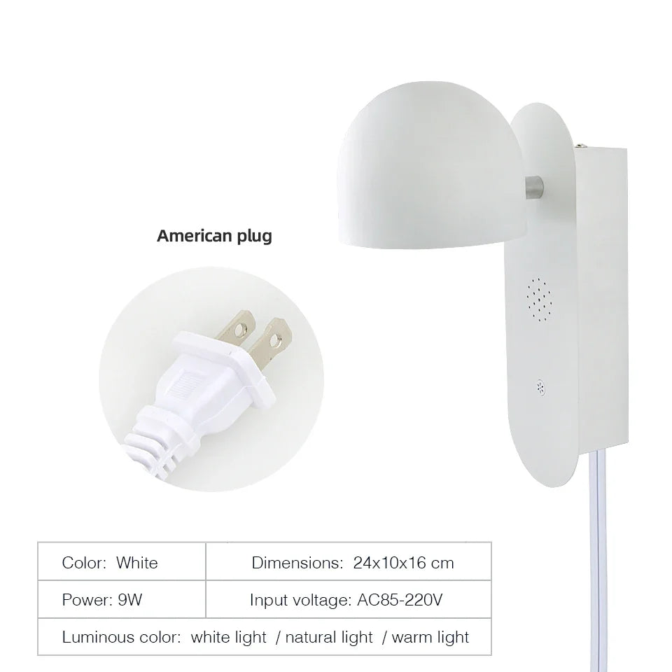applique murale led intelligente rotative et réglable pour décoration intérieure