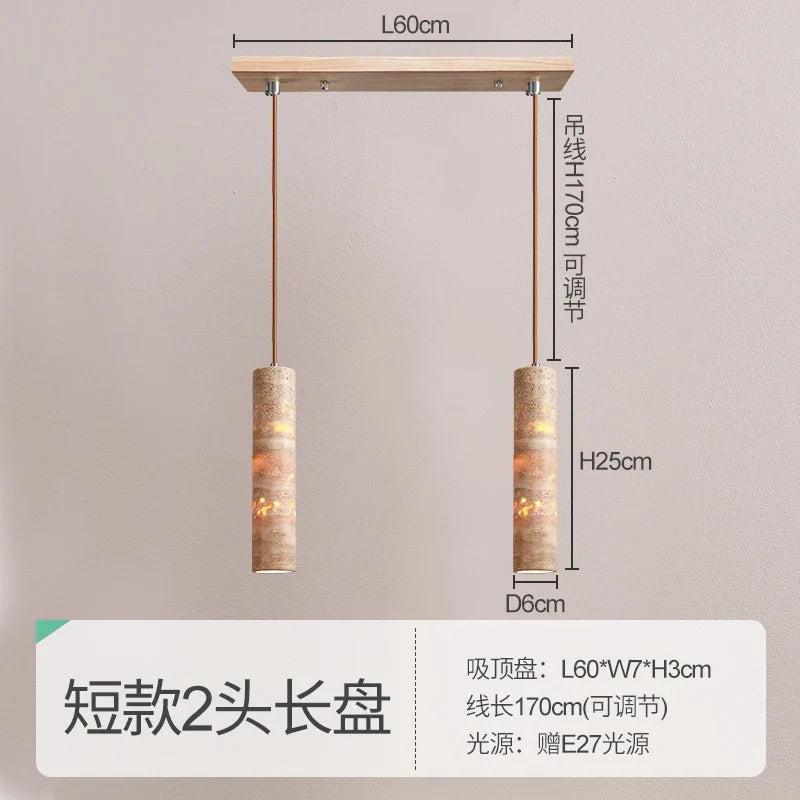 suspension design wabi-sabi en pierre pour ambiance moderne