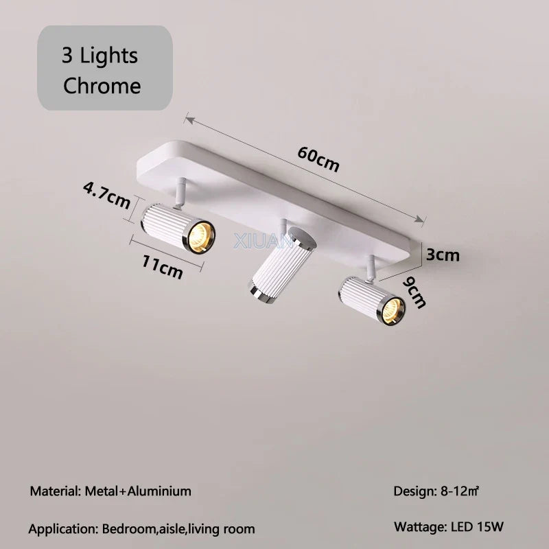Surface Mount Cloakroom Ceiling Lamps 350 Degree Adjustable LED Spotlight Living Room Aisle Hallway Stair Ceiling Light White