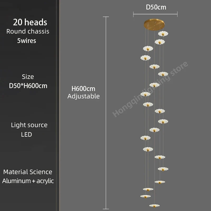 lustre moderne à led pour espaces intérieurs élégants et contemporains