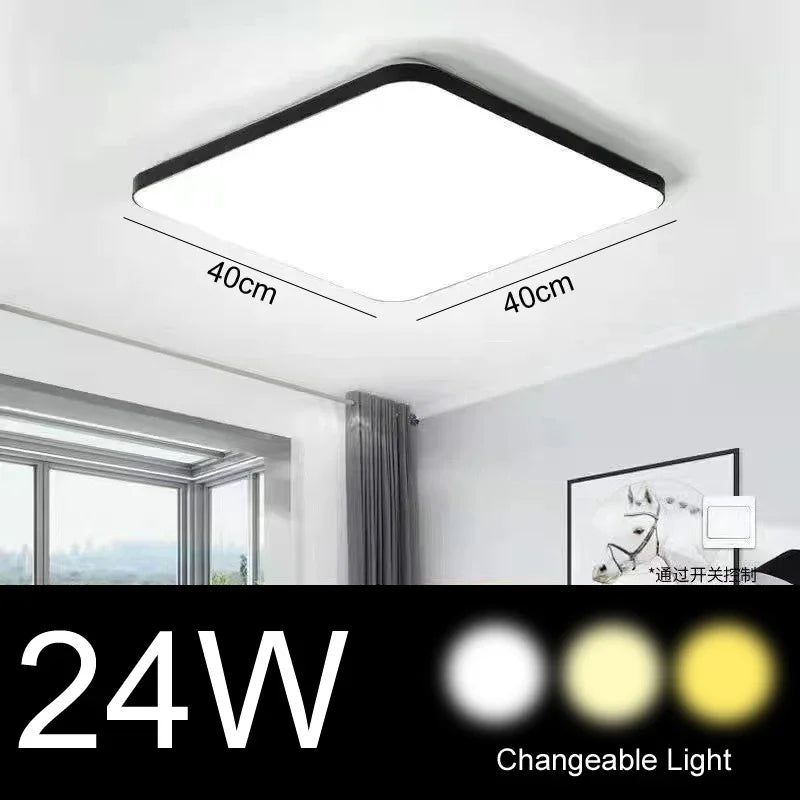 plafonnier led moderne ultra mince en acrylique pour un éclairage élégant