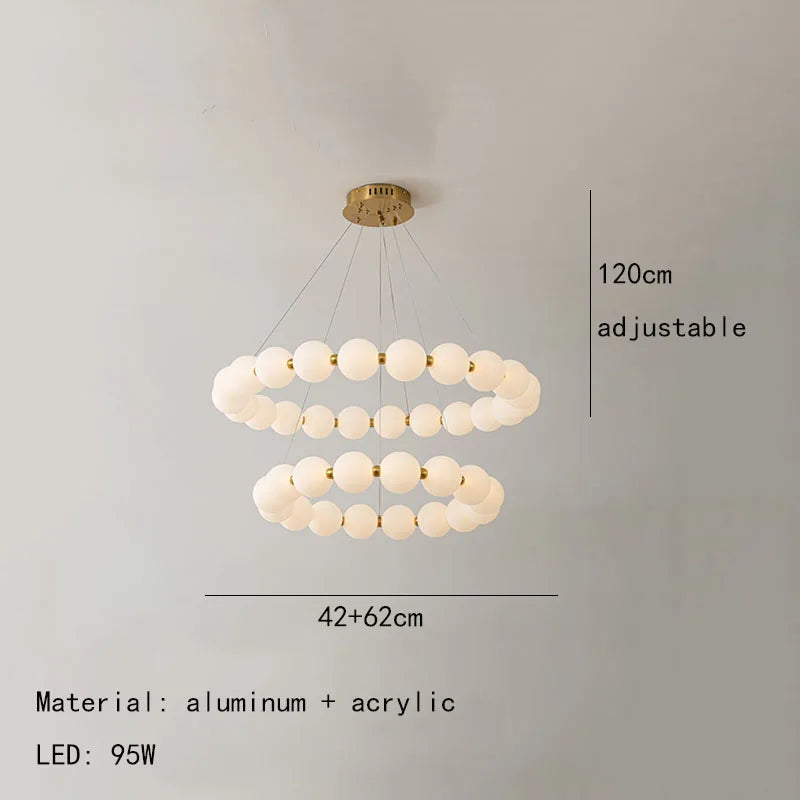 Anneau rond nordique LED lustre de plafond acrylique or pour salle à manger salon Table centrale chambre suspension éclairage décor luminaire