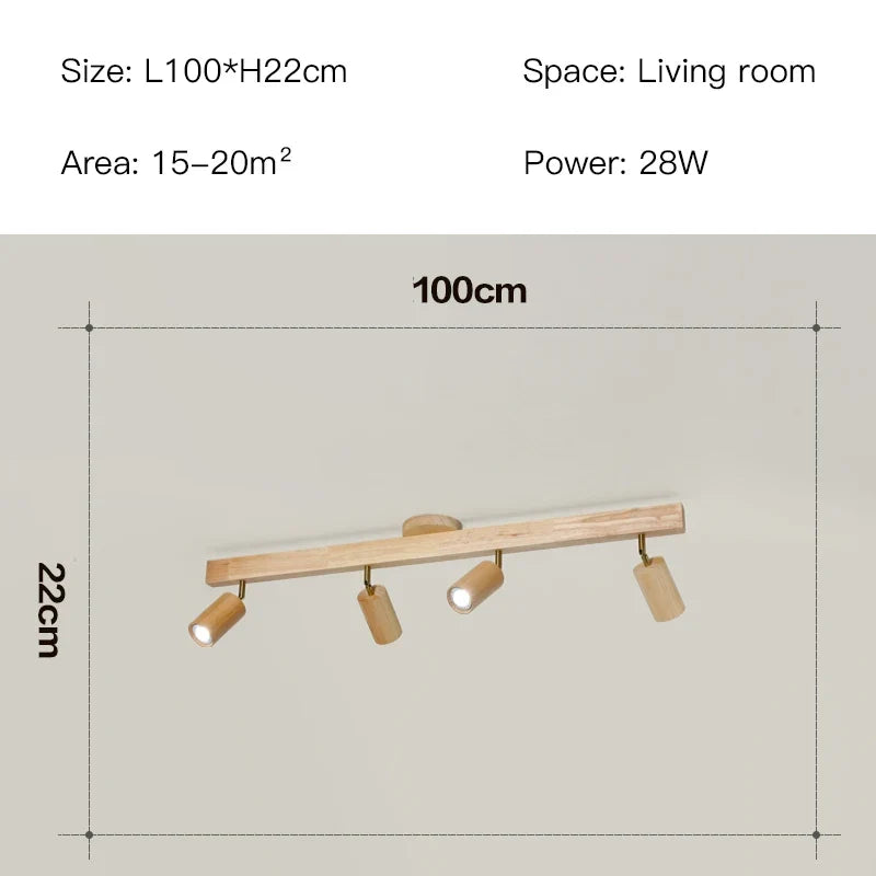 plafonnier led moderne en bois pour intérieur élégant