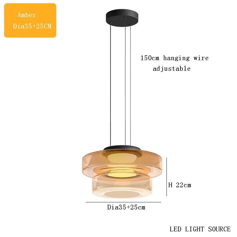 Lustre en verre minimaliste italien