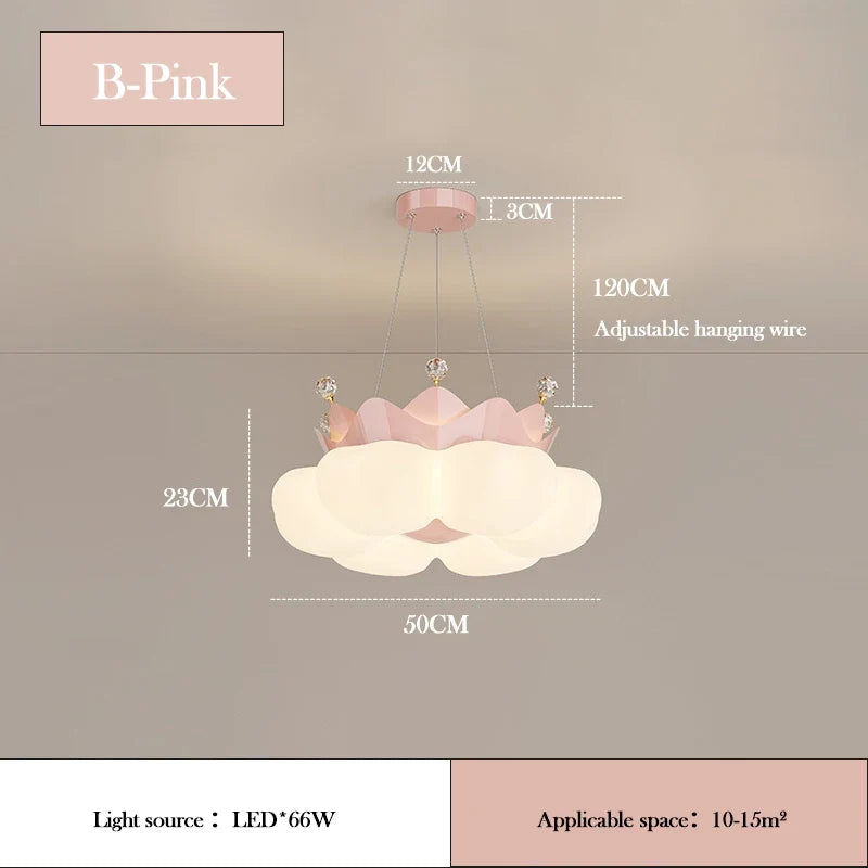 plafonnier romantique en forme de nuage pour chambre d'enfant