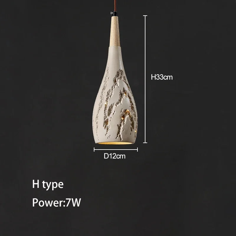 lustre wabi-sabi en ciment pour décoration intérieure et extérieure