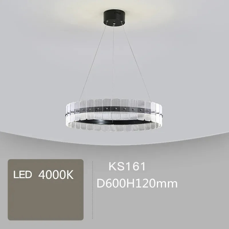 Italy Chandelier Acrylic Luxury Pendant Lamp LED Hanging Light  Living Dining Room Bedroom