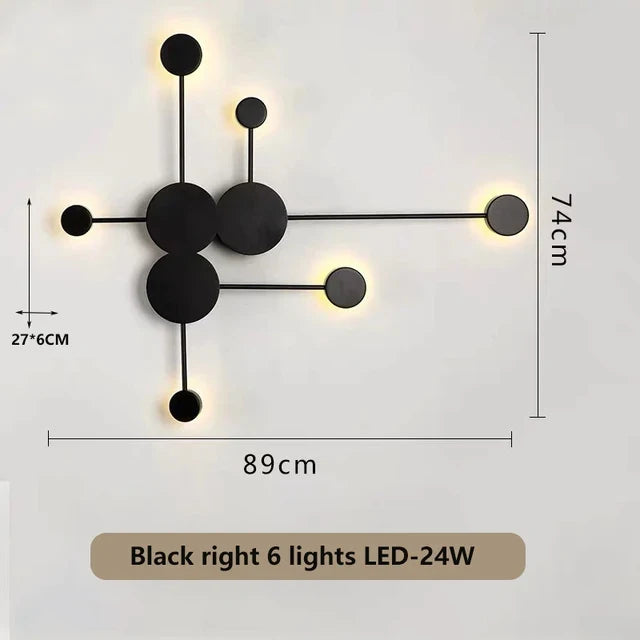 Modern Nordic Black Wall Lamp  AC110V AC220V Bedroom Bedside Wall Sconce Light Art Decoration Fixtures Living Room Wall Lights