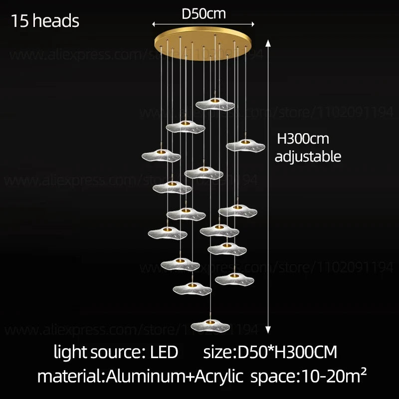lustre moderne nordique pour décoration intérieure et grenier