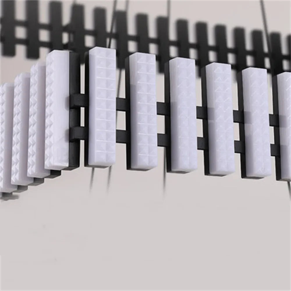 Modern Black and White Chandelier Living Room Decoration Piano Chandelier Luminaire Suspension Restaurant Hanging Light