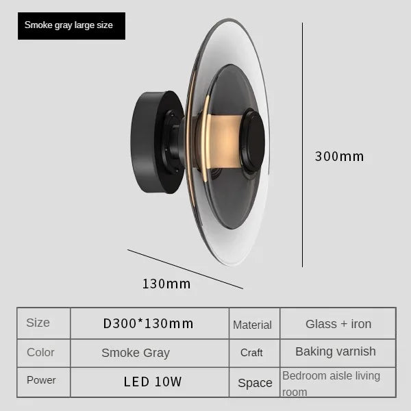 applique murale led en verre design créatif minimaliste pour intérieur