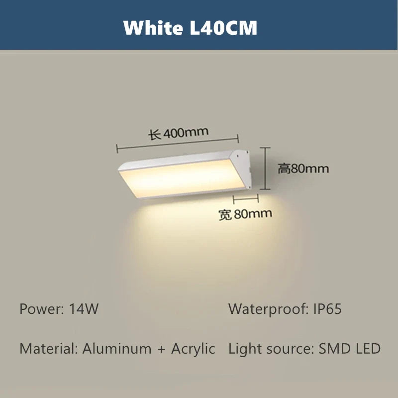 applique murale led minimaliste éclairage extérieur pour jardin et balcon