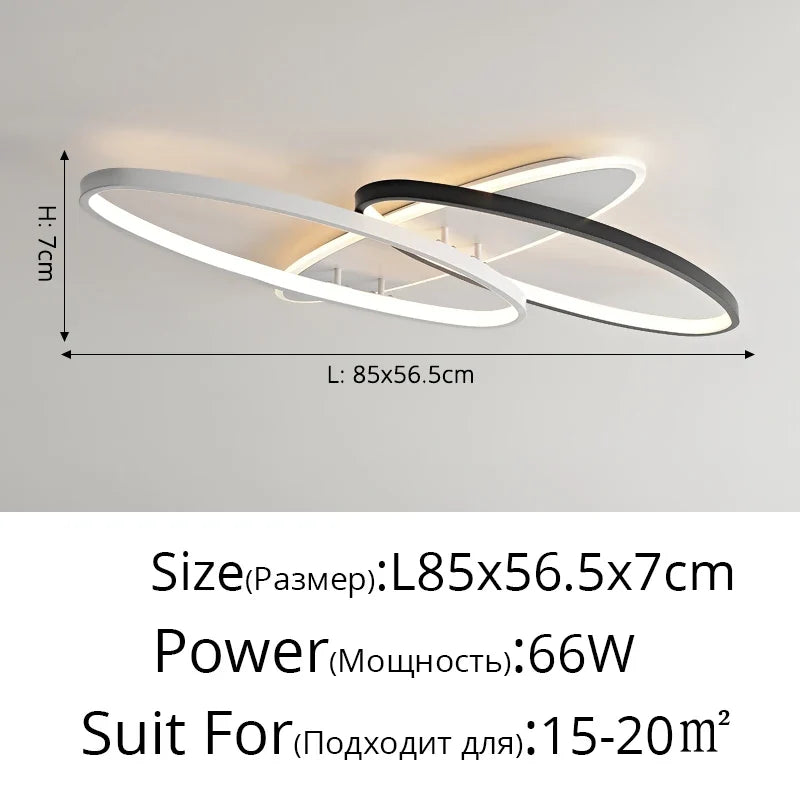 lustre créatif noir et blanc pour décoration intérieure