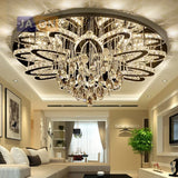 plafonnier led moderne en cristal et acier inoxydable design élégant pour intérieur