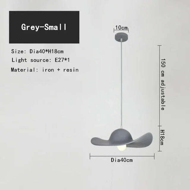 Italian Style LED Pendant Lamp For Kitchen Living Room Attic Bedroom Homestay Resin Straw Hat E27 Chandelier Home Improvement