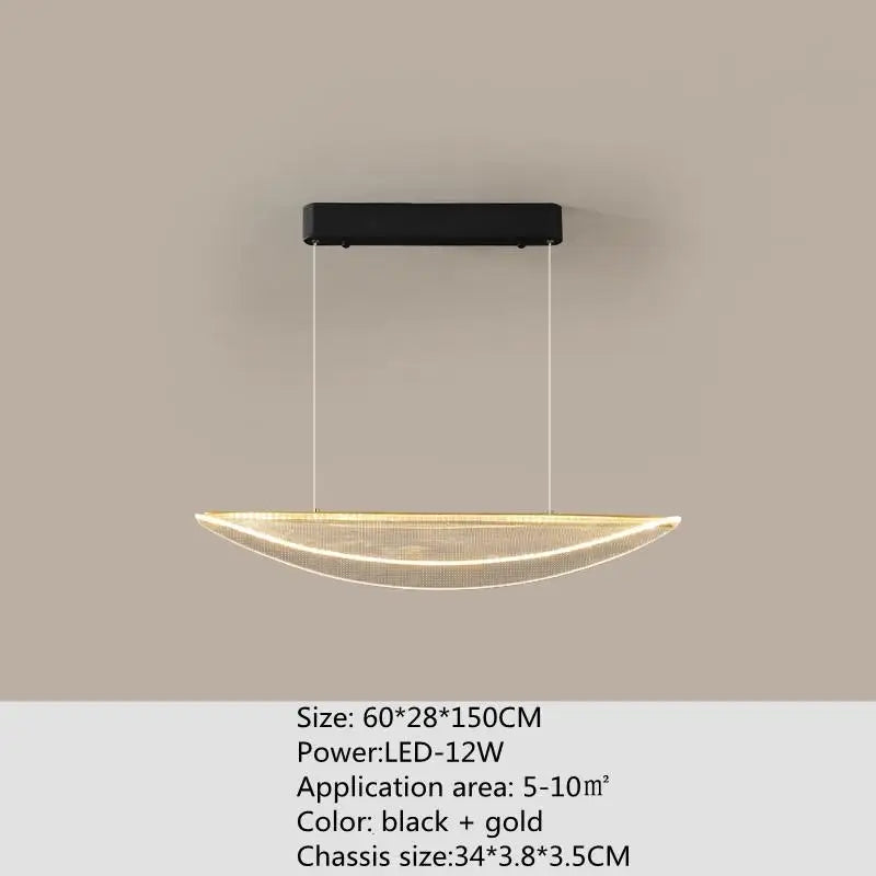 lustre moderne en acrylique avec télécommande pour décoration intérieure