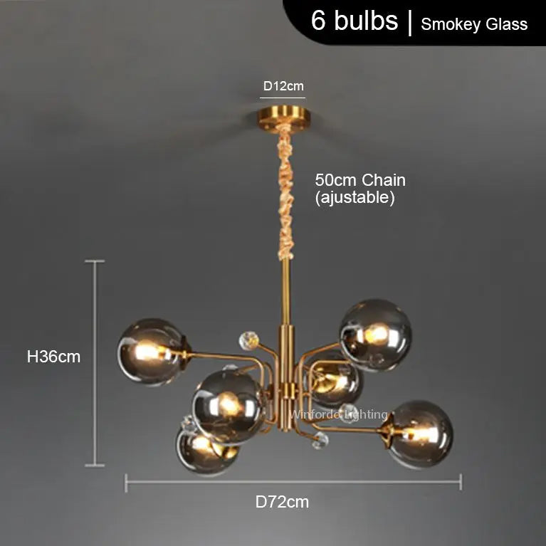 lustre led moderne 10 globes luminaire décoratif