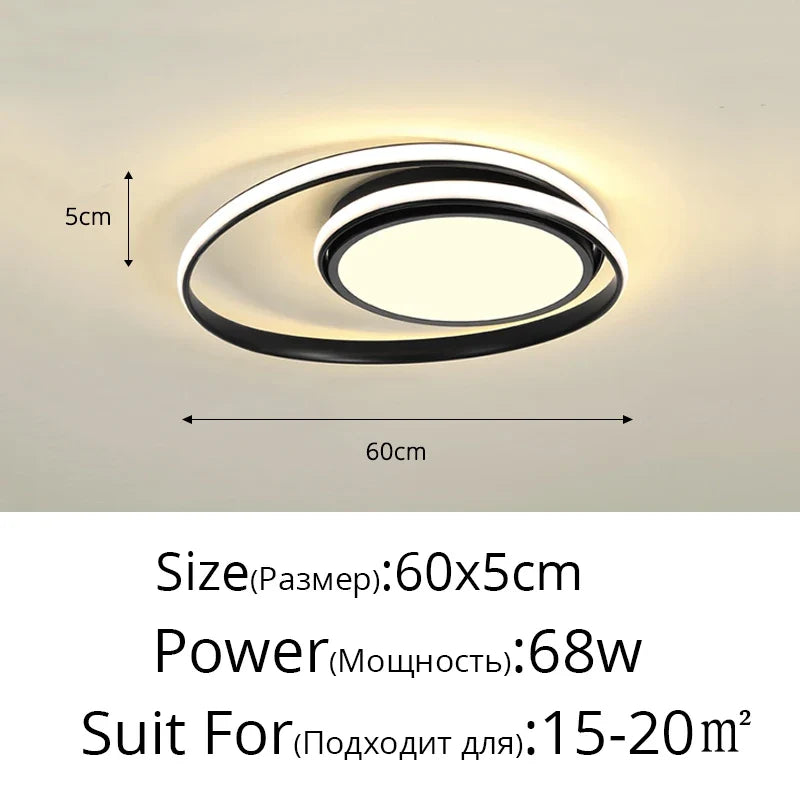 plafonniers led modernes pour éclairage intérieur décoratif
