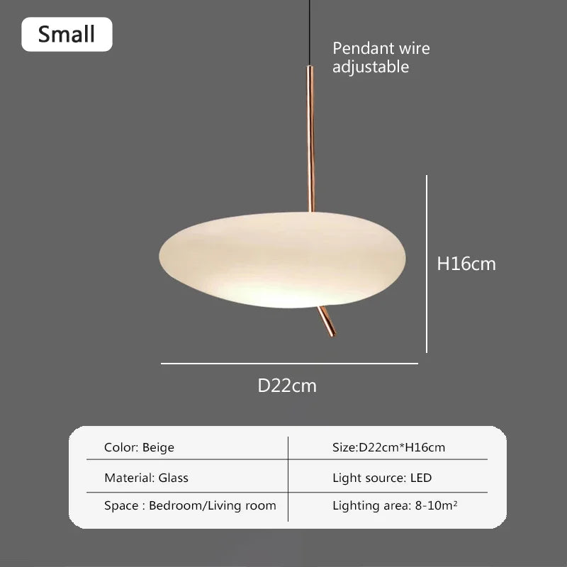 lampe led nordique suspendue avec interrupteur tactile et galets de verre