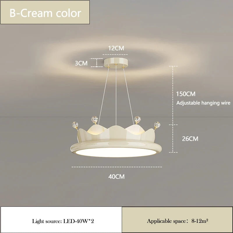 lustre romantique en cristal pour chambre d'enfant princesse