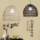 Suspension en rotin naturel pour décoration intérieure élégante