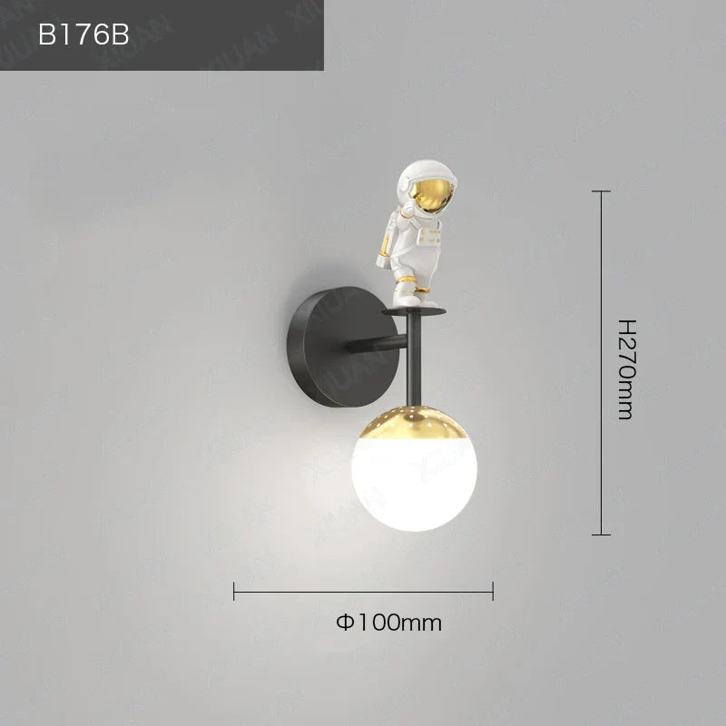 applique murale créatives d'astronaute pour décoration moderne