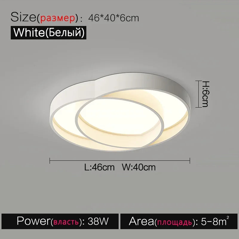 Ceiling Lamps Living Room Main Lamp Rectangular Nordic Ceiling Lamp Modern Simple Atmosphere Bedroom Creative Lamps Whole House