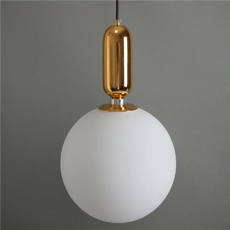 boule de verre moderne suspension lumières led éclairage intérieur décoratif