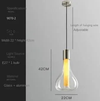 lampe à poser nordique moderne en verre design élégant pour décoration