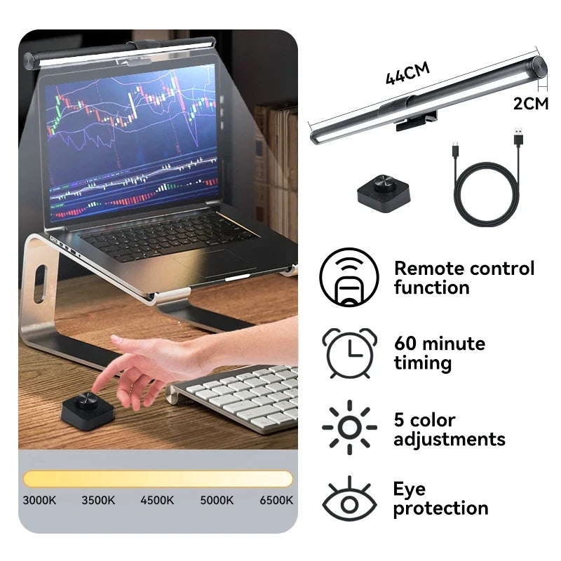 lampe de bureau portable usb avec lumière rvb ambiance