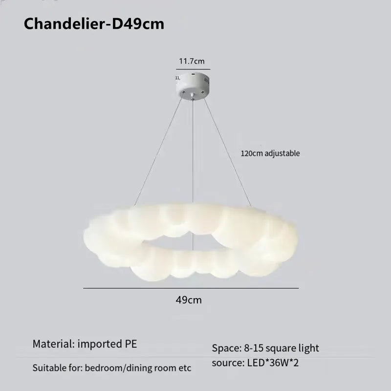 Nordique créatif nuage nuances suspension lumières moderne plafond lustre salon chambre enfants chambre décor LED plafonnier