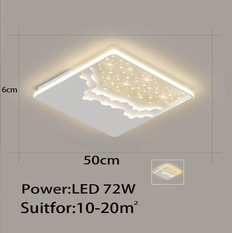 luxe salon plafonnier moderne Intelligent LED décoration intérieure lampes créatif ciel étoilé chambre salle à manger lustre