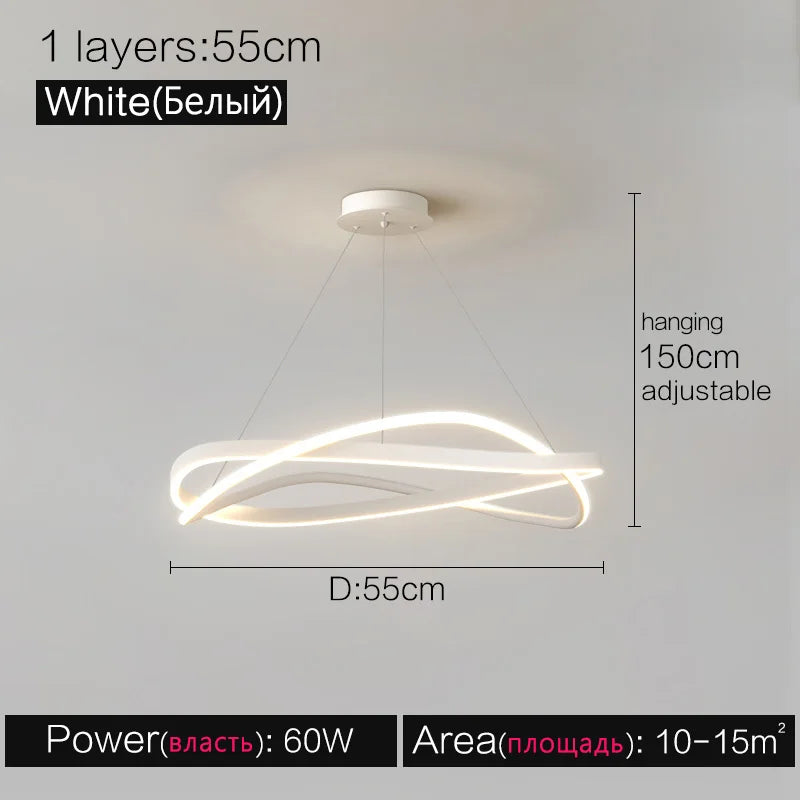 lustre anneau minimaliste créatif moderne pour maison
