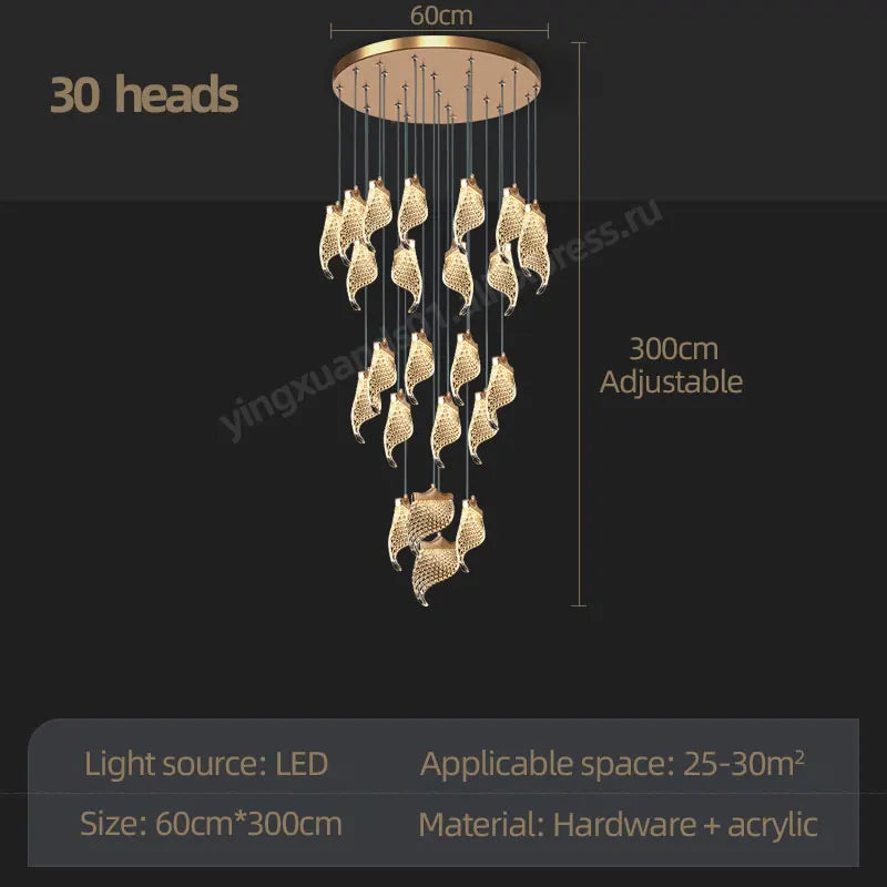 lustre led suspendu pour éclairage moderne intérieur
