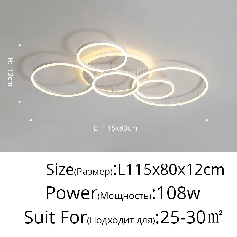 lustre led moderne minimaliste à intensité variable pour éclairage intérieur
