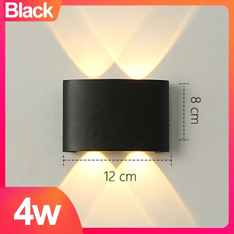 applique murale led extérieur étanche aluminium haut bas zbw0010