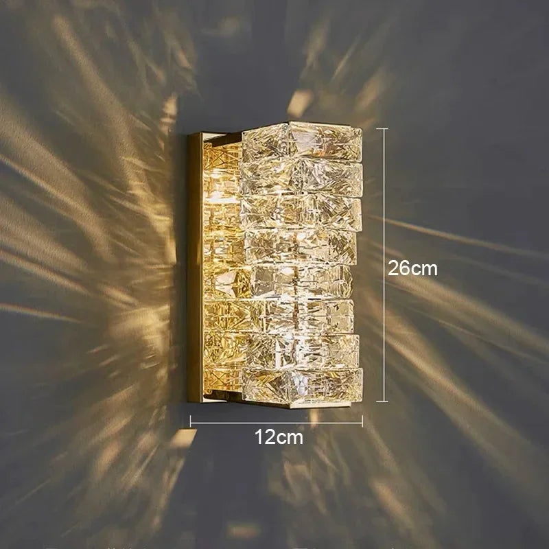 Applique murale en cristal carrée Simple et moderne
