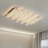 lustre led moderne en cristal avec intensité variable pour la maison