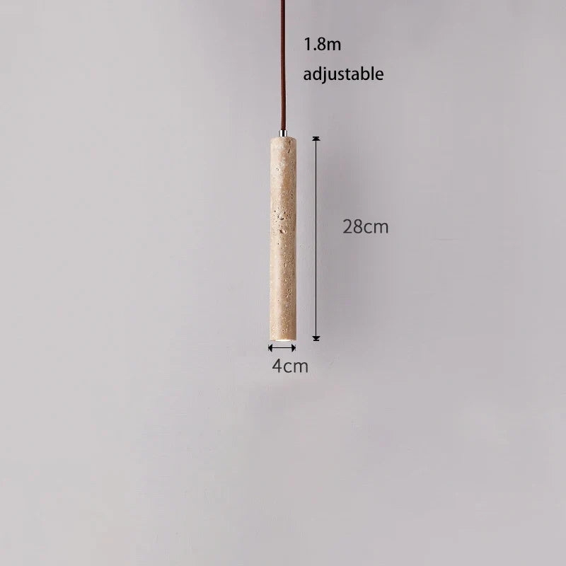 suspension tube bois japonais rétro moderne