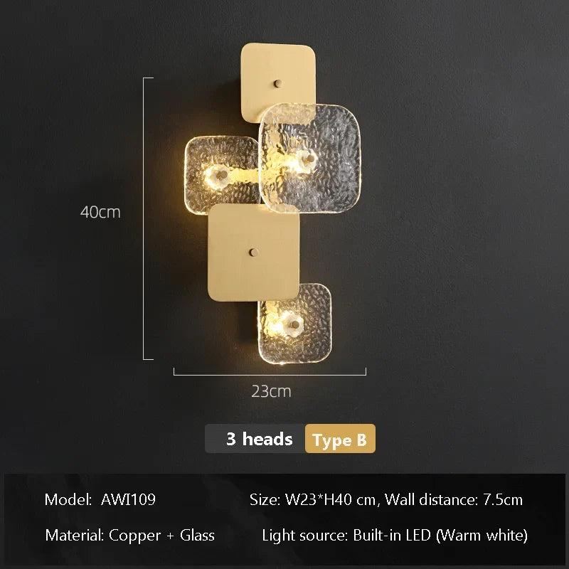 applique murale led cuivre design pour éclairage décoratif moderne